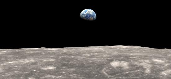 The Earth viewed from the Moon