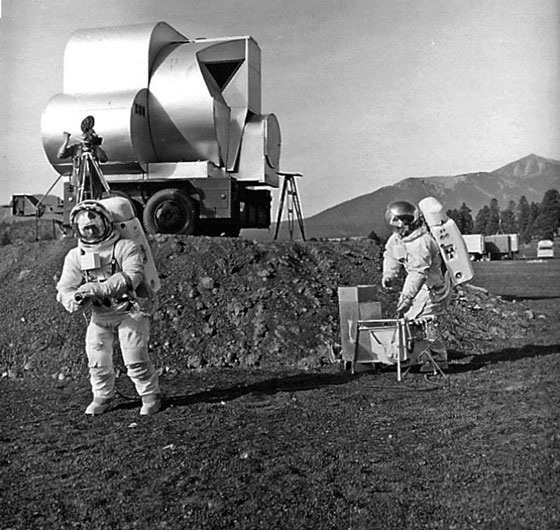 Astronauts training in the desert