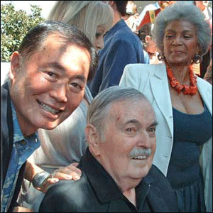 George Takei, James Doohan, Nichelle Nichols