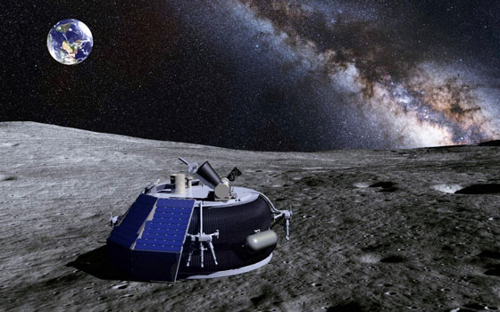 MoonEx lunar lander on the Moon